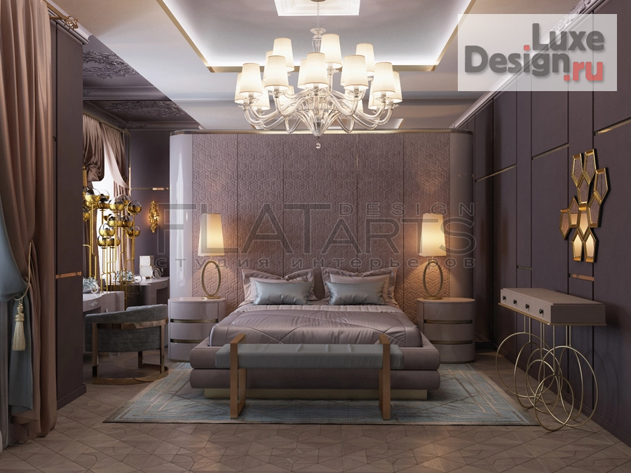 Дизайн интерьера четырехкомнатной квартиры "Дизайн 4-ной квартиры 188кв.м. в стиле арт-деко" (фото 22)