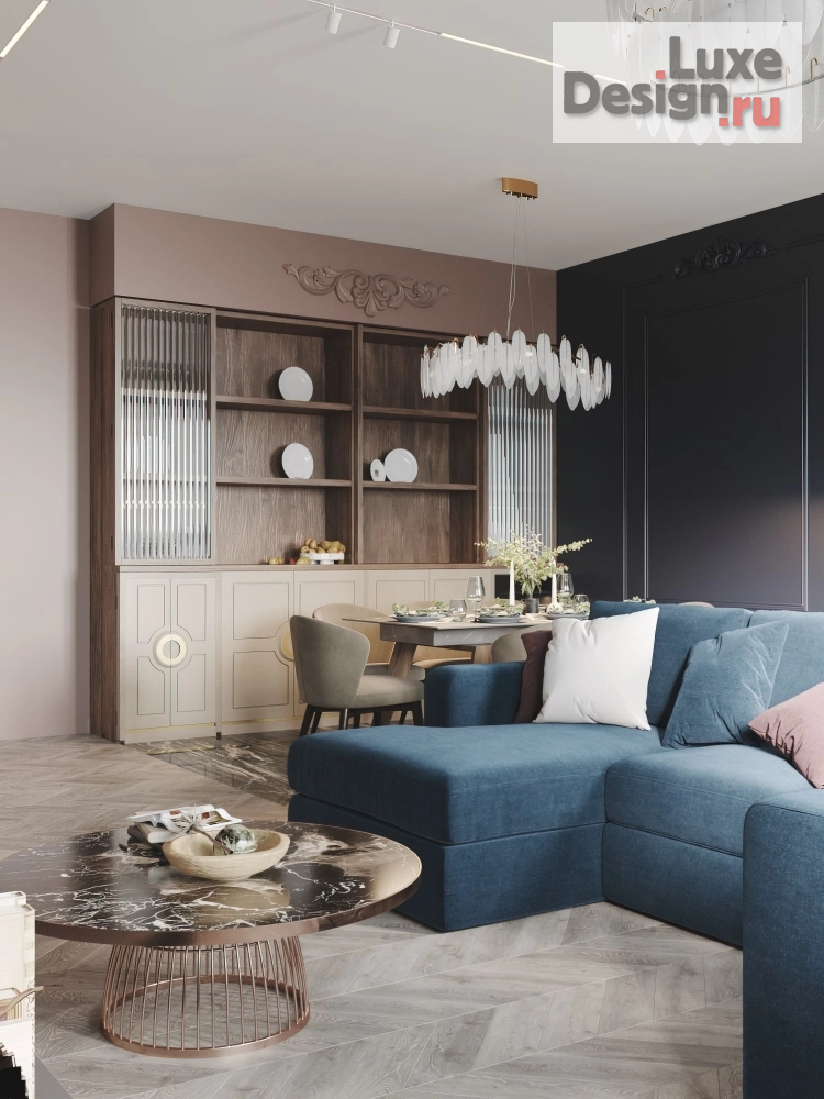 Дизайн интерьера четырехкомнатной квартиры "Четырехкомнатная квартира в ЖК Платинум" (фото 27) от дизайнера Корпан Ксения Игоревна Дизайн интерьера четырехкомнатной квартиры "Четырехкомнатная квартира в ЖК Платинум" (фото 27)