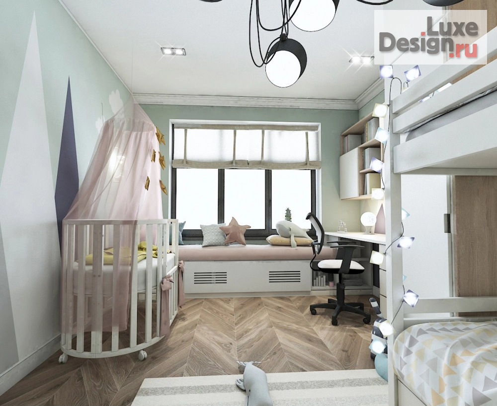 Дизайн интерьера трехкомнатной квартиры "ЖК Риверсайд" (фото 12)