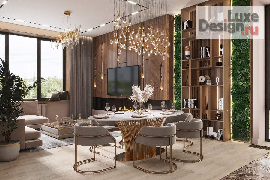 Дизайн интерьера гостиной "Жк Смольный Парк " (фото 3)