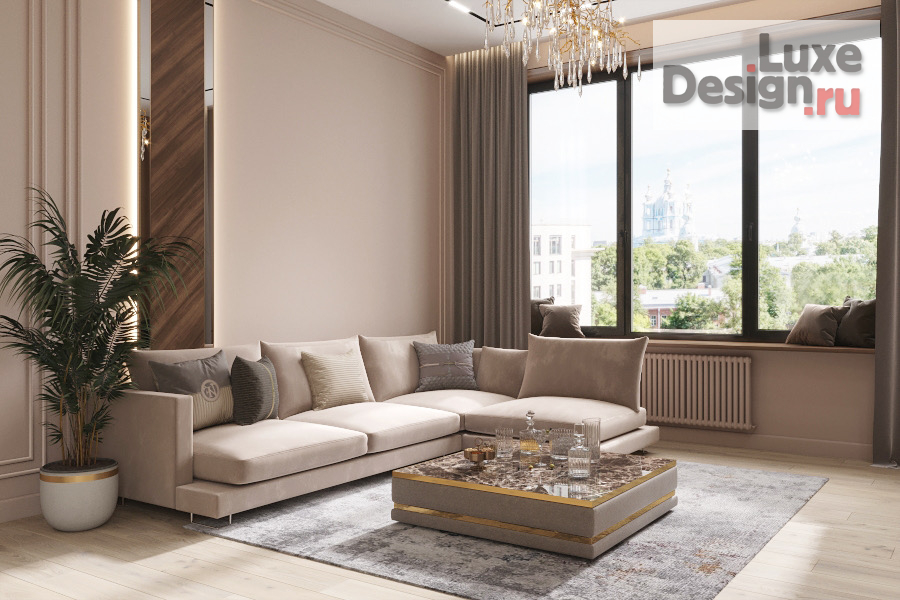 Дизайн интерьера гостиной "Жк Смольный Парк " (фото 6)