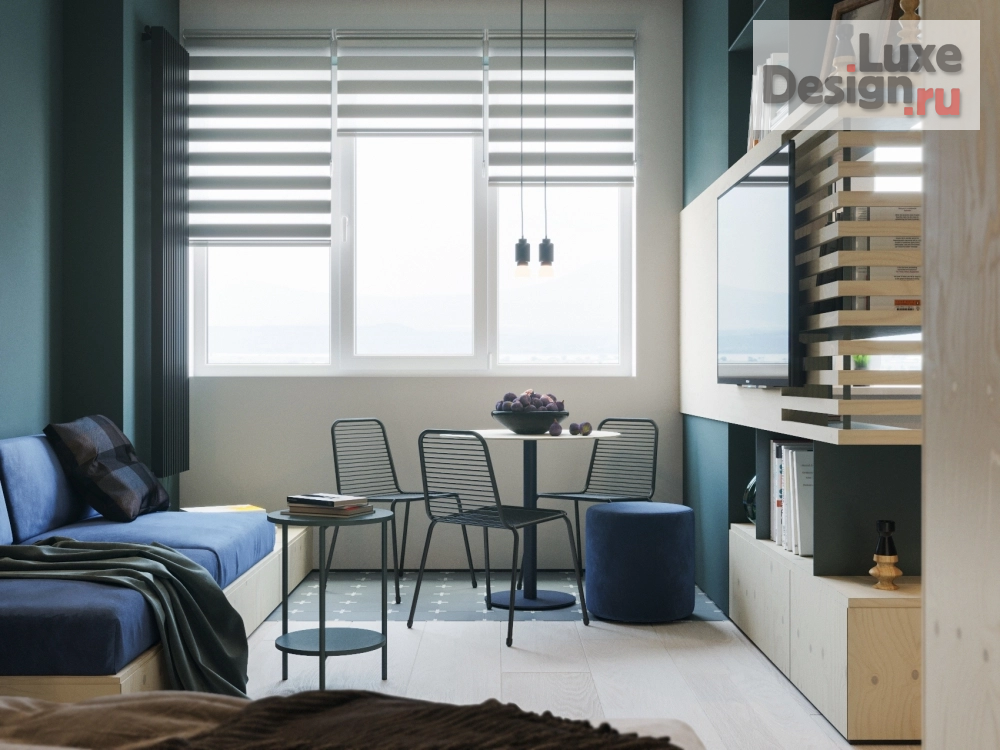 Дизайн интерьера однокомнатной квартиры "Апартаменты Plywood" (фото 3)