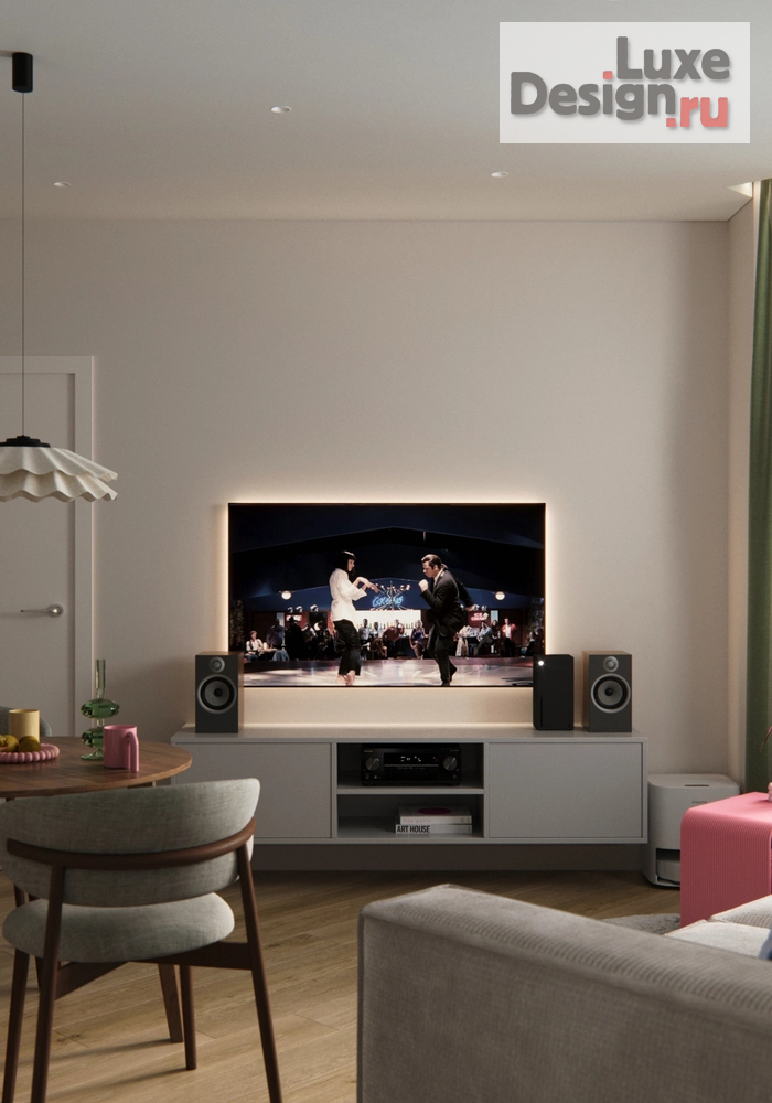 Дизайн интерьера трехкомнатной квартиры "Кухня-гостиная [ЖК Листва]" (фото 5)