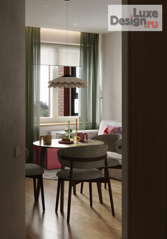 Дизайн интерьера трехкомнатной квартиры "Кухня-гостиная [ЖК Листва]" (фото 3)