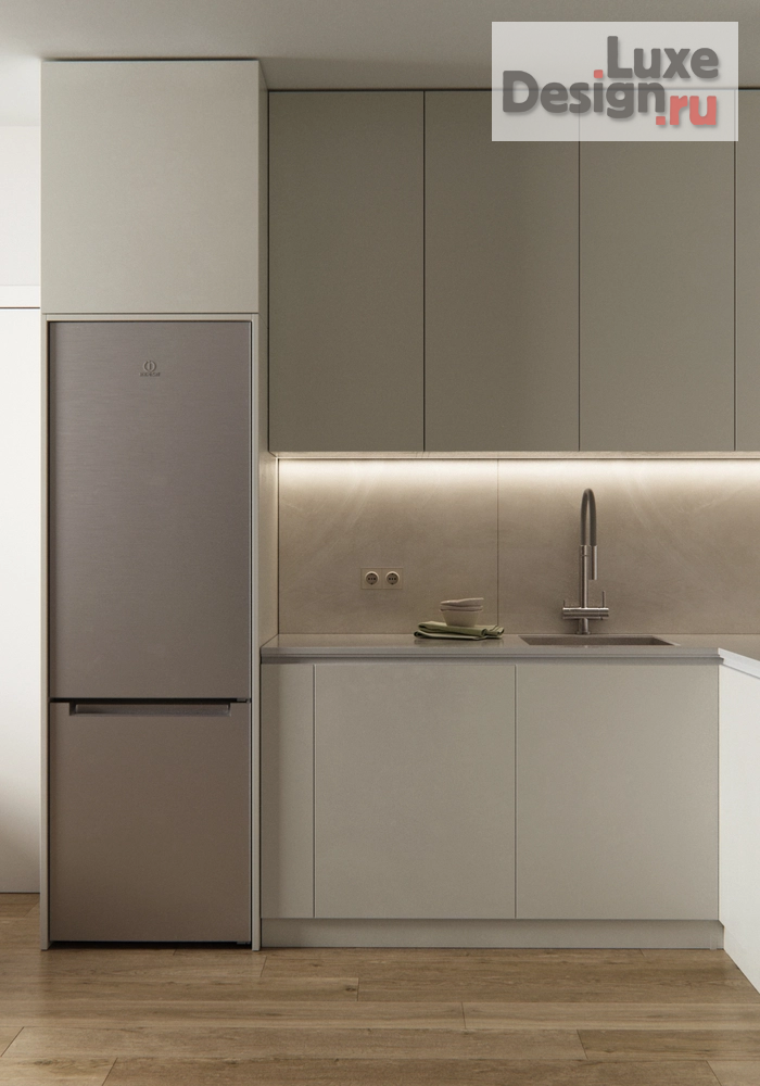 Дизайн интерьера трехкомнатной квартиры "Кухня-гостиная [ЖК Листва]" (фото 6)