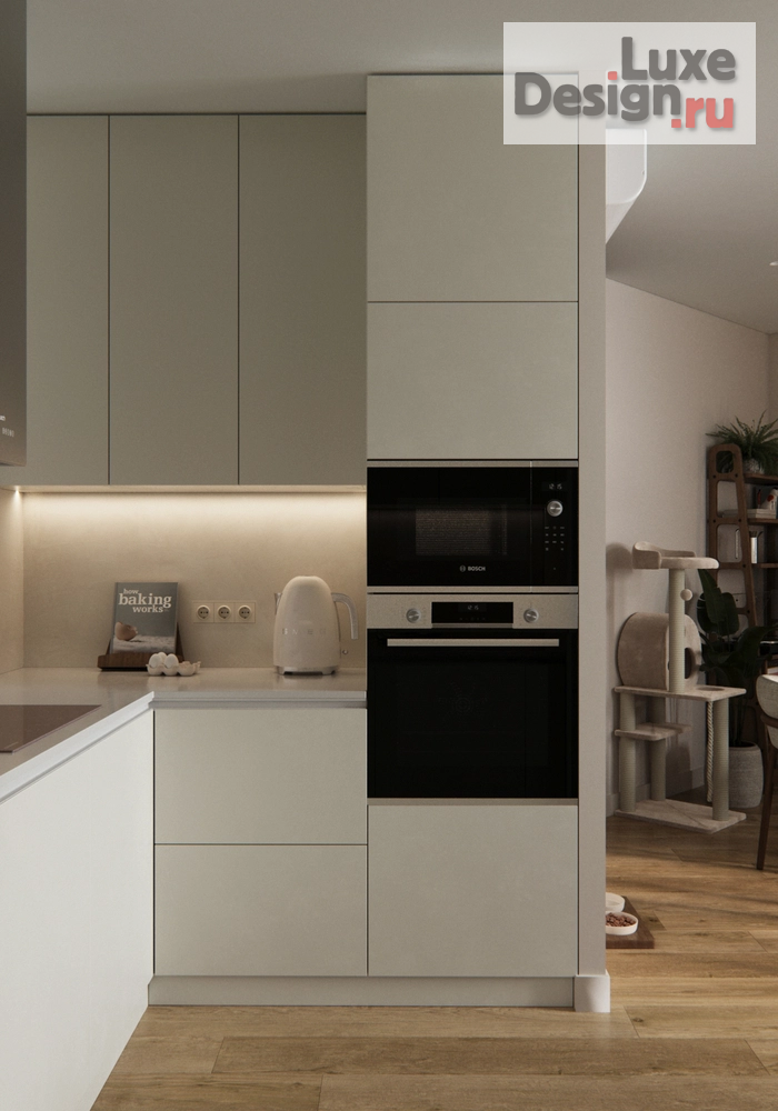 Дизайн интерьера трехкомнатной квартиры "Кухня-гостиная [ЖК Листва]" (фото 7)