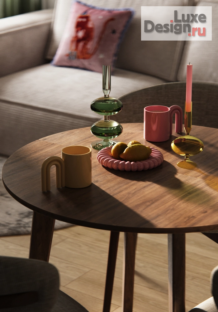 Дизайн интерьера трехкомнатной квартиры "Кухня-гостиная [ЖК Листва]" (фото 8)