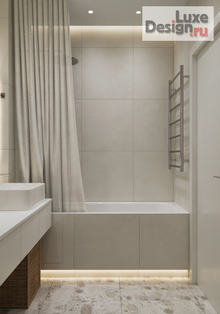 Дизайн интерьера двухкомнатной квартиры "Ванные комнаты [ЖК Листва]" (фото 4)