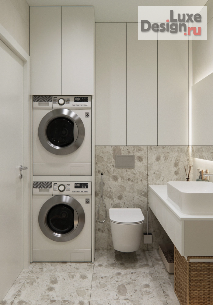 Дизайн интерьера двухкомнатной квартиры "Ванные комнаты [ЖК Листва]" (фото 2)