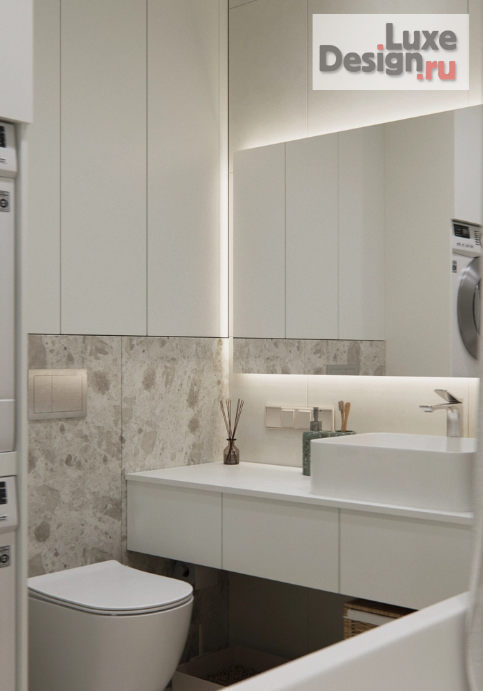 Дизайн интерьера двухкомнатной квартиры "Ванные комнаты [ЖК Листва]" (фото 1)