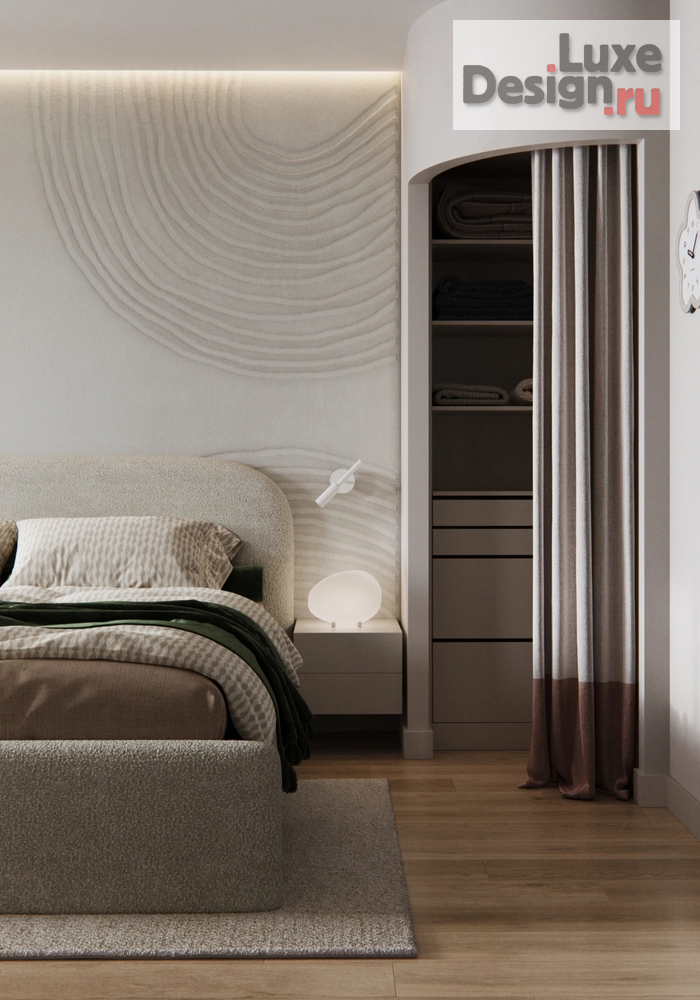 Дизайн интерьера двухкомнатной квартиры "Мастер-спальня [ЖК Листва]" (фото 3)