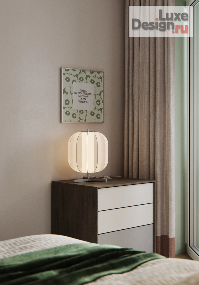 Дизайн интерьера двухкомнатной квартиры "Мастер-спальня [ЖК Листва]" (фото 5)