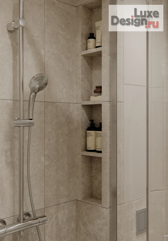 Дизайн интерьера двухкомнатной квартиры "Ванные комнаты [ЖК Листва]" (фото 9)