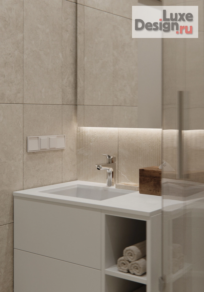 Дизайн интерьера двухкомнатной квартиры "Ванные комнаты [ЖК Листва]" (фото 11)