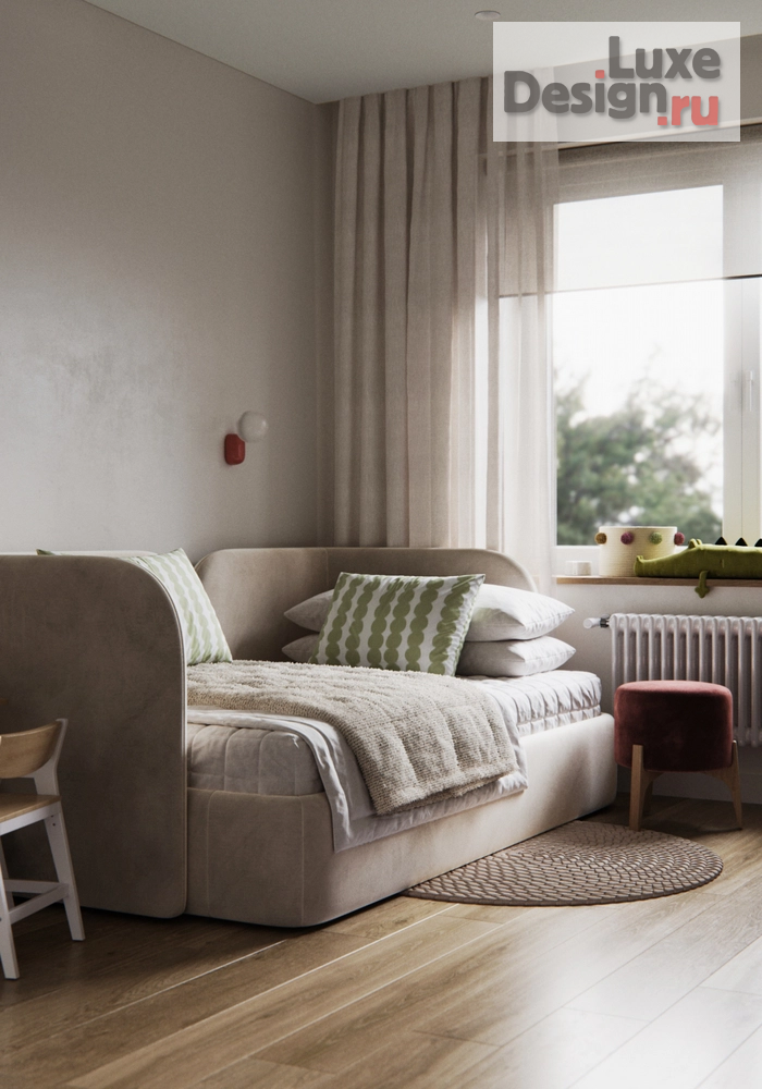 Дизайн интерьера трехкомнатной квартиры "Детская комната [ЖК Листва]" (фото 1)