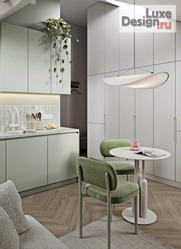 Дизайн интерьера квартиры студии "Мансардная студия" (фото 6)