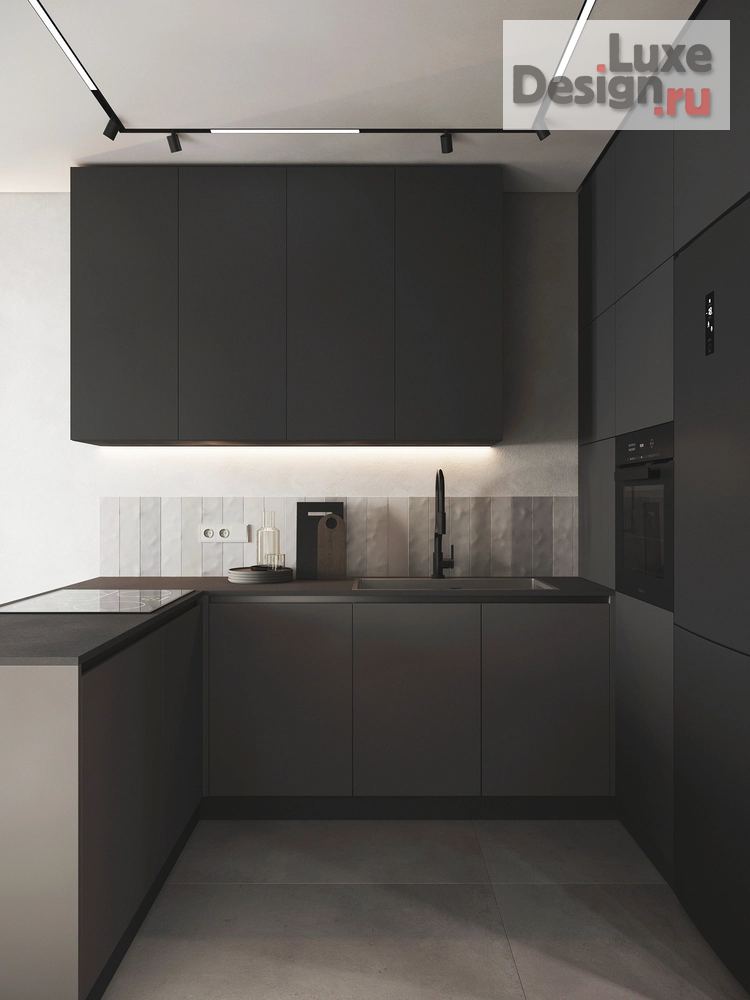 Дизайн интерьера трехкомнатной квартиры "Кухня-гостиная [ЖК iLona]" (фото 4)