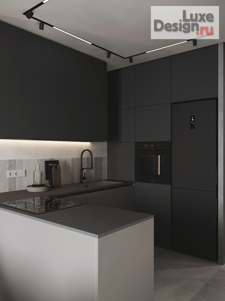 Дизайн интерьера трехкомнатной квартиры "Кухня-гостиная [ЖК iLona]" (фото 5)