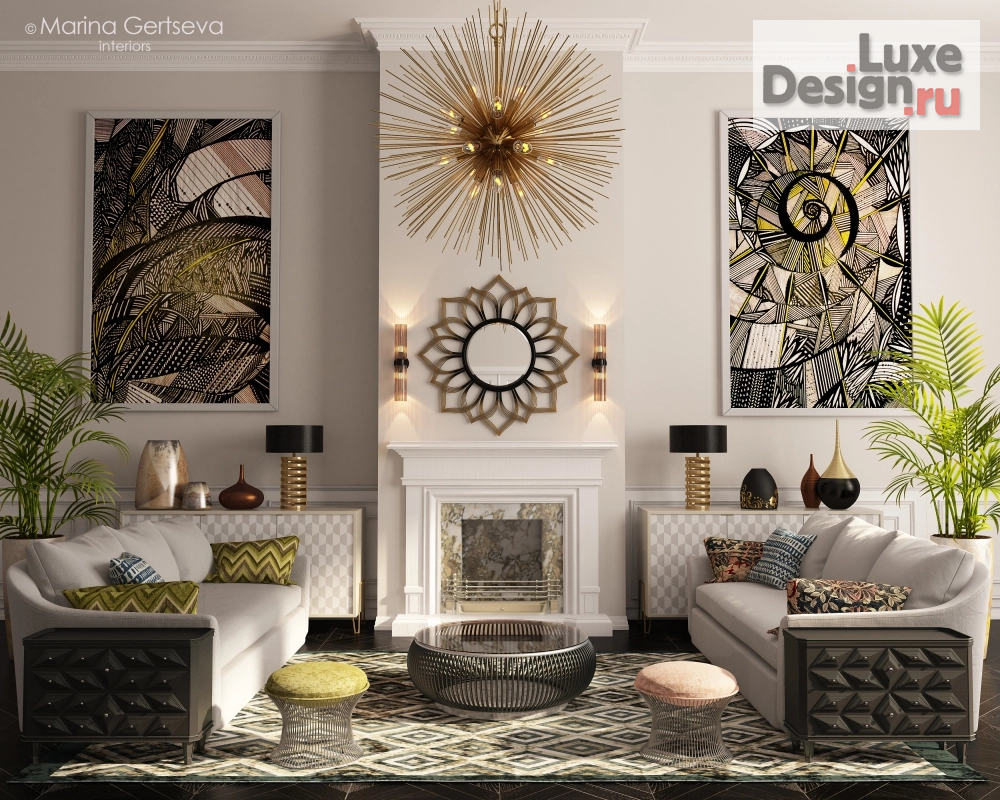 Дизайн интерьера квартиры "Гостиная в частных апартаментах" (фото 1)