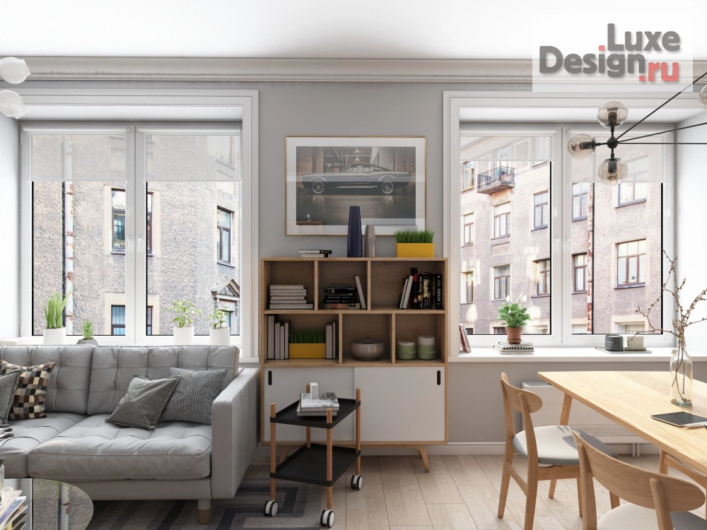 Дизайн интерьера двухкомнатной квартиры "Минимализм в сталинке" (фото 6)