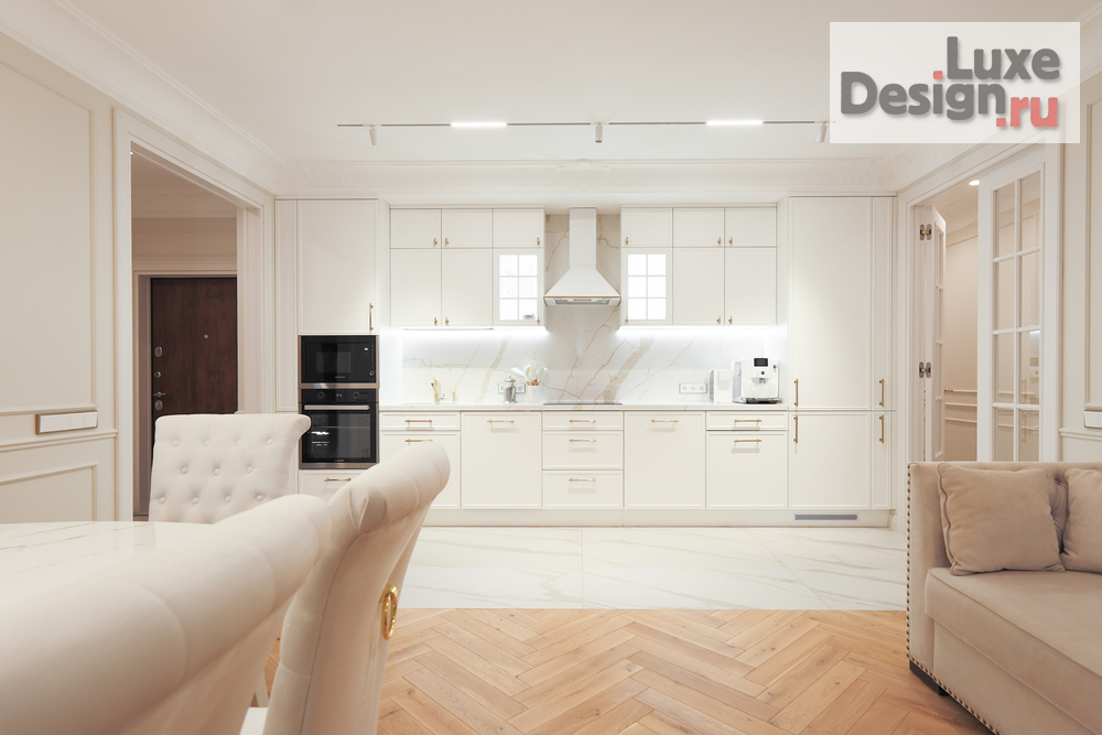 Дизайн интерьера кухни "Кухня-гостиная  в ЖК Нахимов" (фото 1)