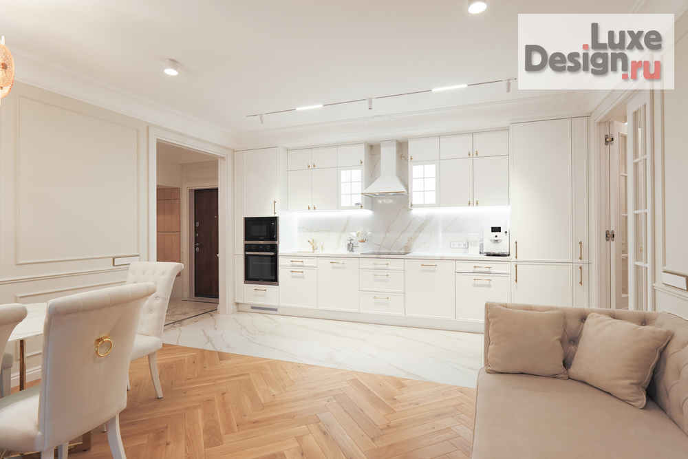 Дизайн интерьера кухни "Кухня-гостиная  в ЖК Нахимов" (фото 2)