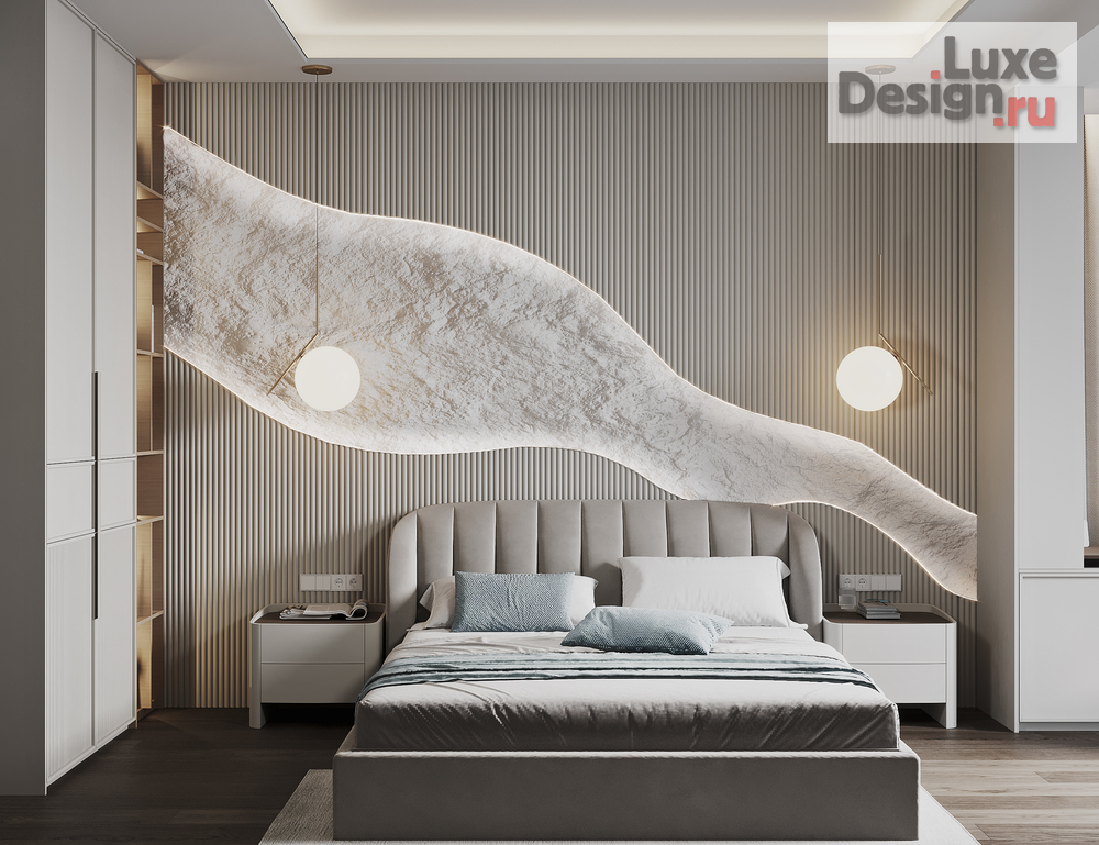 Дизайн интерьера спальни "Спальня и гардеробная в Таунхаусе." (фото 1)