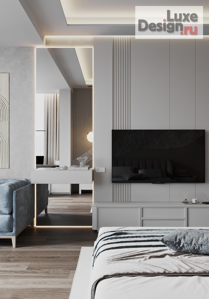 Дизайн интерьера спальни "Спальня и гардеробная в Таунхаусе." (фото 2)