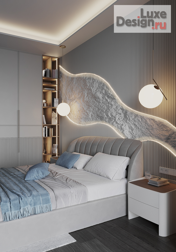 Дизайн интерьера спальни "Спальня и гардеробная в Таунхаусе." (фото 8)