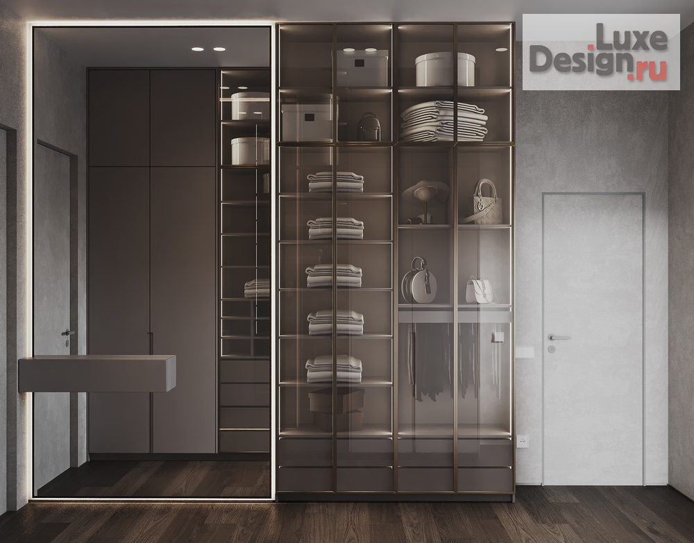 Дизайн интерьера спальни "Спальня и гардеробная в Таунхаусе." (фото 15)