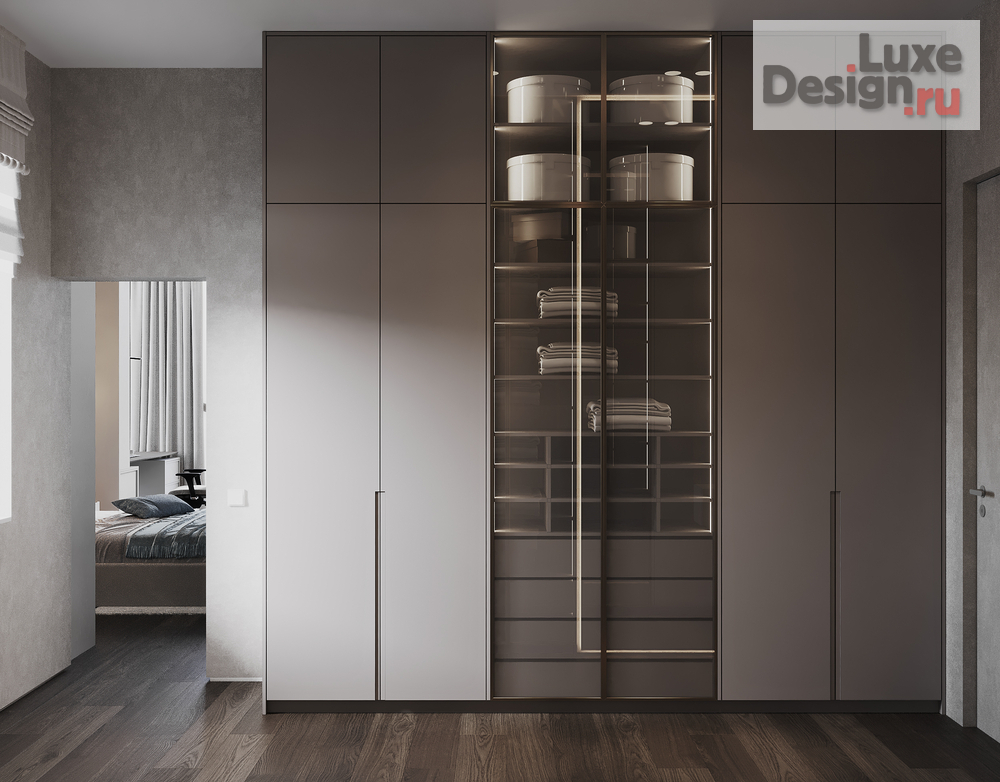 Дизайн интерьера спальни "Спальня и гардеробная в Таунхаусе." (фото 16)