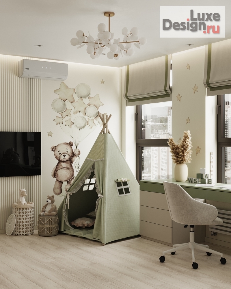 Дизайн интерьера детской "Детская комната в квартире. ЖК Голден Сити." (фото 5)