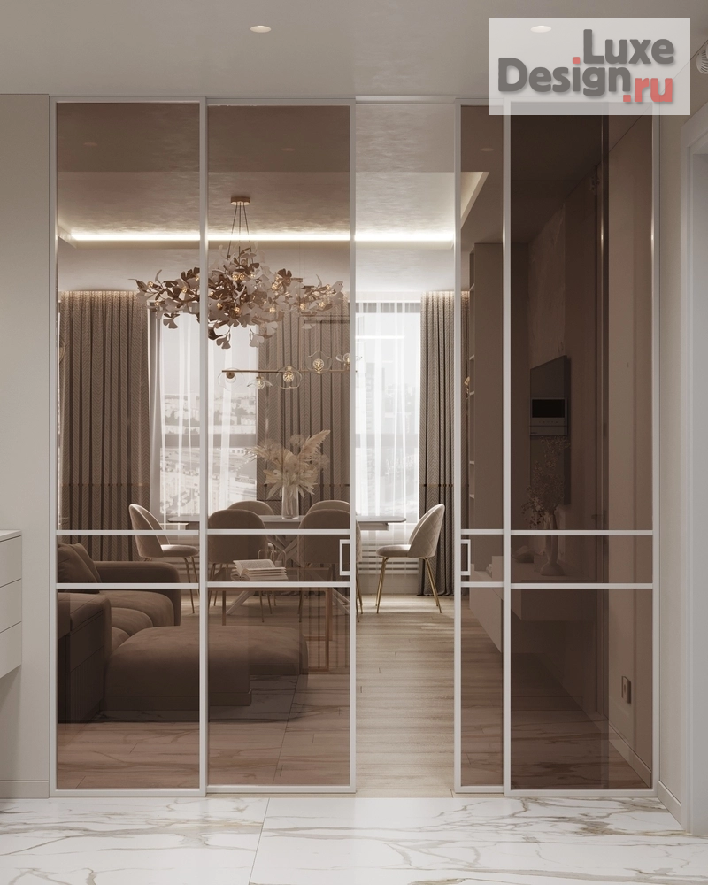 Дизайн интерьера гостиной "Кухня-гостиная в квартире ЖК Голден Сити" (фото 21)