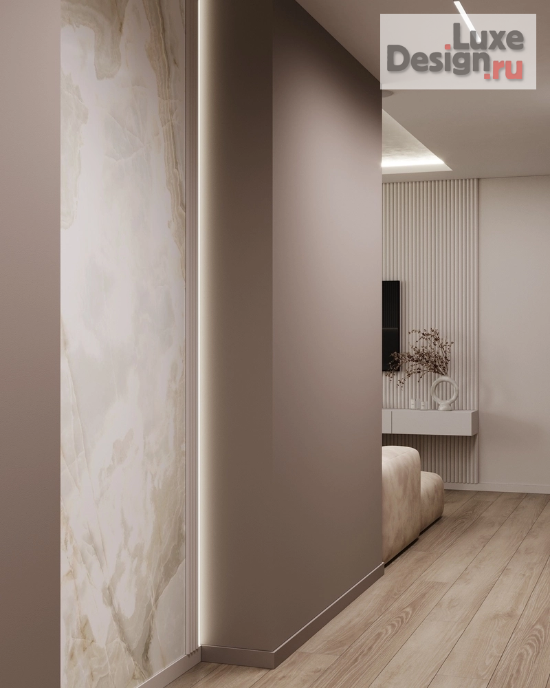 Дизайн интерьера гостиной "Кухня-гостиная в квартире ЖК Голден Сити" (фото 12)