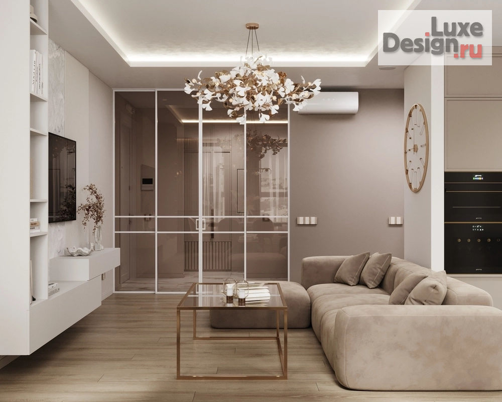 Дизайн интерьера гостиной "Кухня-гостиная в квартире ЖК Голден Сити" (фото 15)