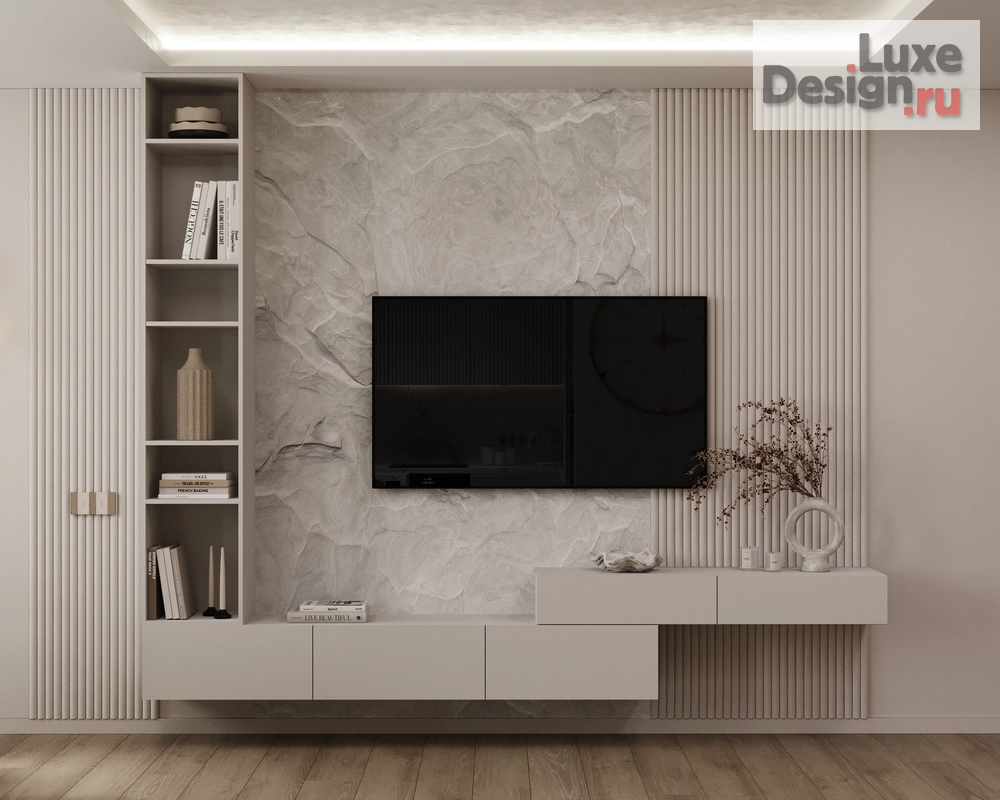 Дизайн интерьера гостиной "Кухня-гостиная в квартире ЖК Голден Сити" (фото 17)