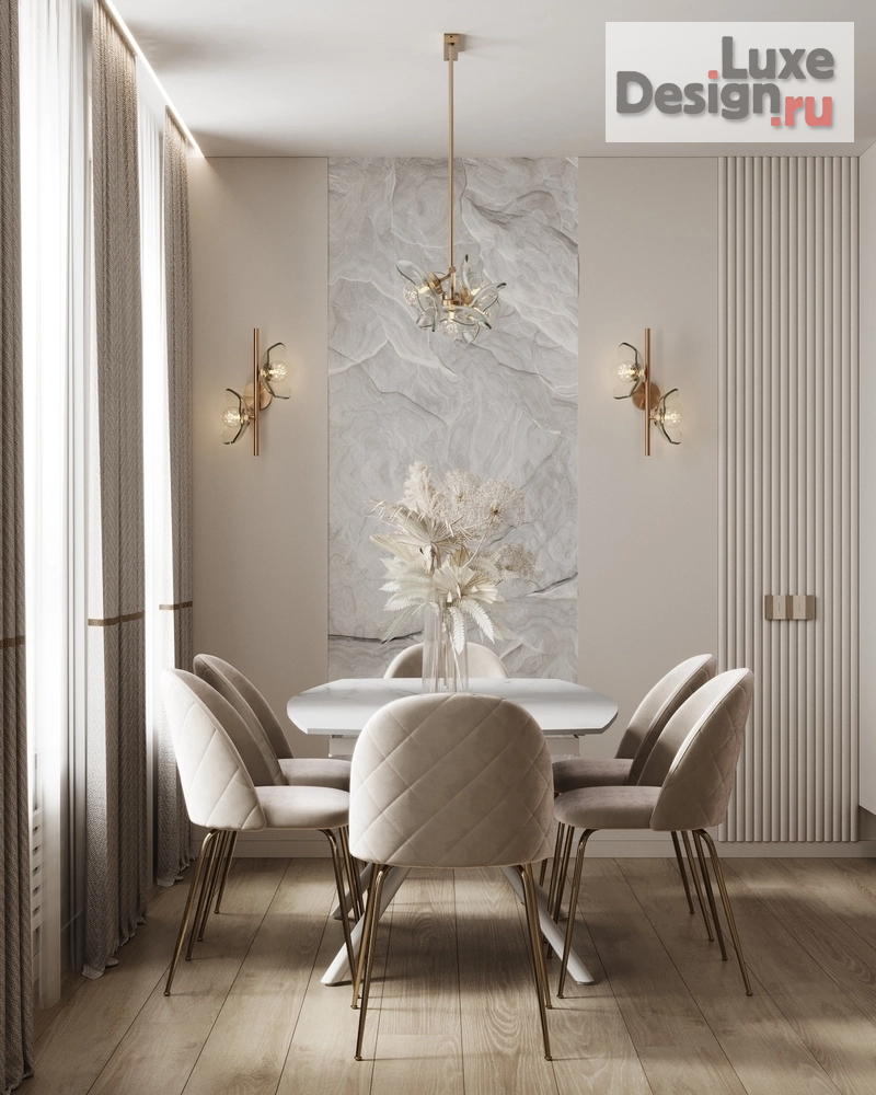 Дизайн интерьера гостиной "Кухня-гостиная в квартире ЖК Голден Сити" (фото 3)