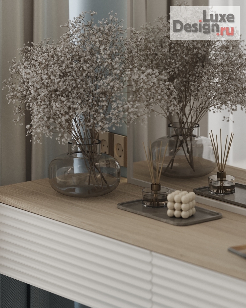 Дизайн интерьера спальни "Спальня в нежно-голубых оттенках. В ЖК Голден Сити." (фото 9)