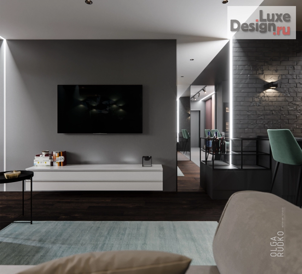 Дизайн интерьера трехкомнатной квартиры "Loft" (фото 13)
