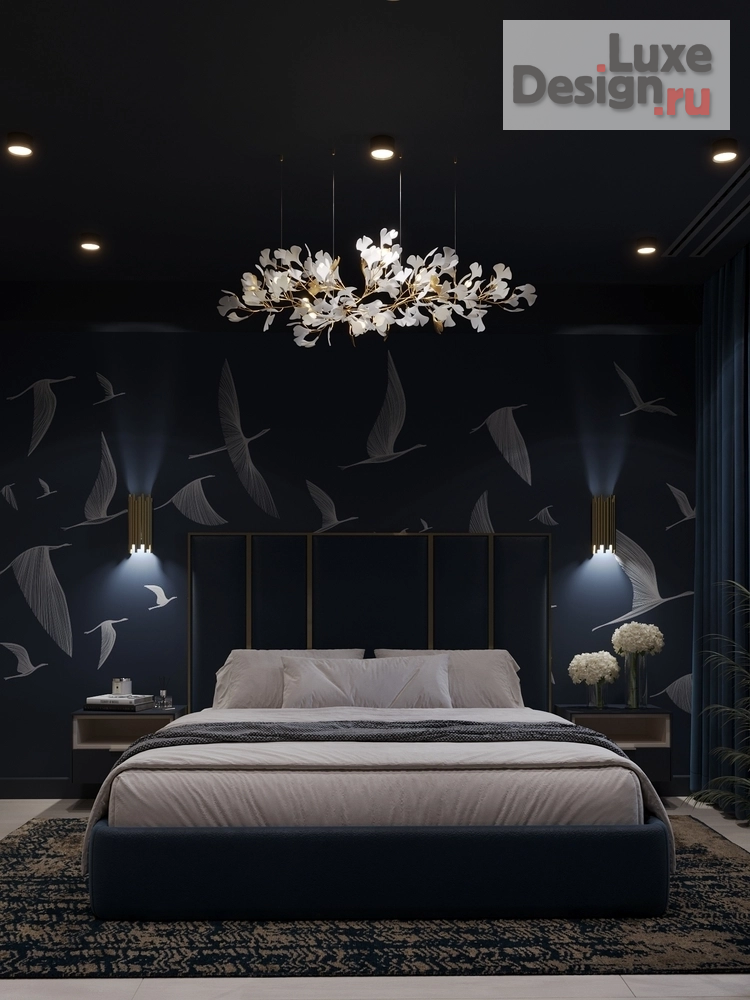 Дизайн интерьера спальни "Спальня с журавлями" (фото 1)