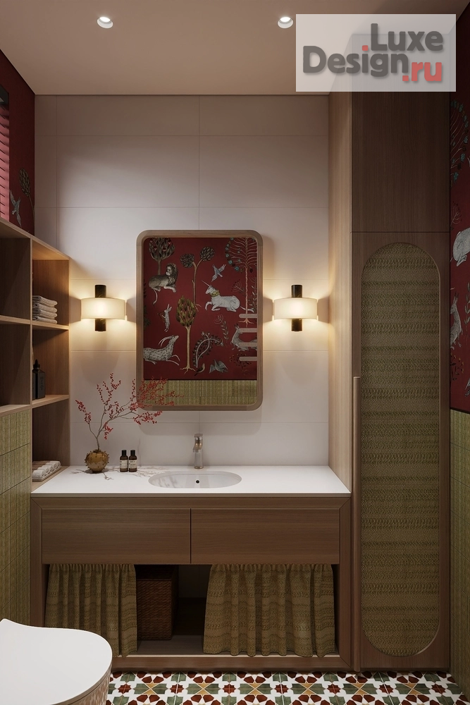 Дизайн интерьера загородного дома "Гостевой санузел " (фото 1)