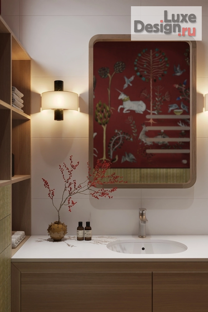 Дизайн интерьера загородного дома "Гостевой санузел " (фото 3)