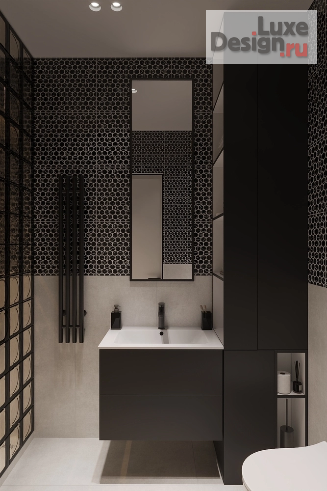 Дизайн интерьера загородного дома "Мужской санузел " (фото 4)