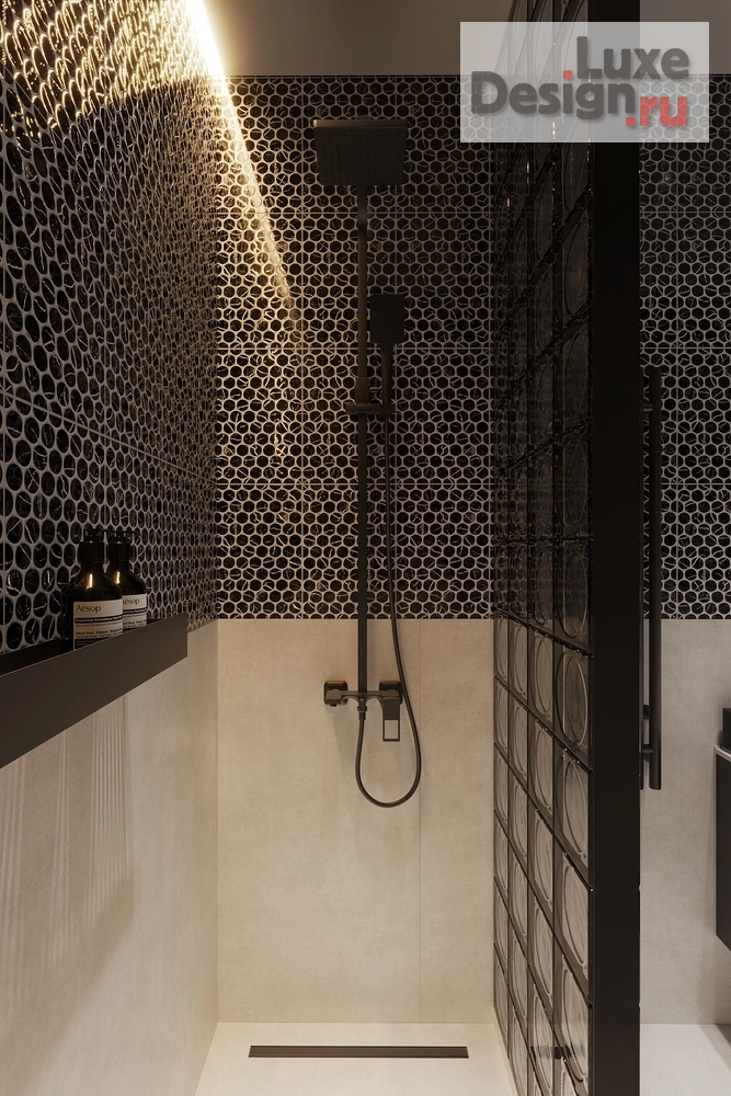 Дизайн интерьера загородного дома "Мужской санузел " (фото 3)