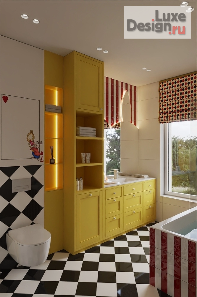 Дизайн интерьера загородного дома "Детский санузел" (фото 2)