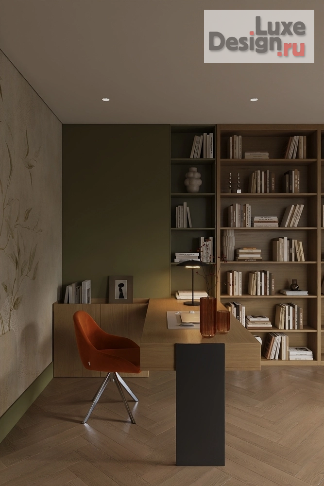 Дизайн интерьера частного дома "Кабинет" (фото 1)