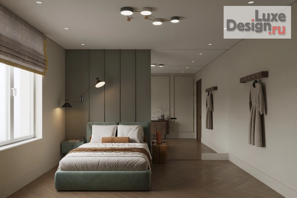 Дизайн интерьера загородного дома "Гостевая комната с санузлом " (фото 2)