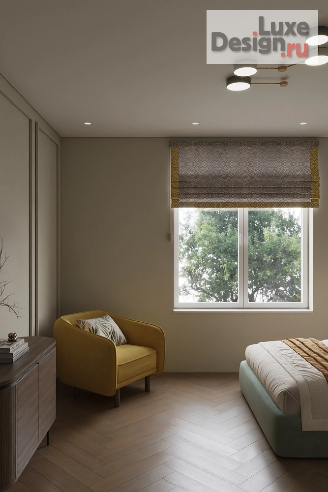 Дизайн интерьера загородного дома "Гостевая комната с санузлом " (фото 4)