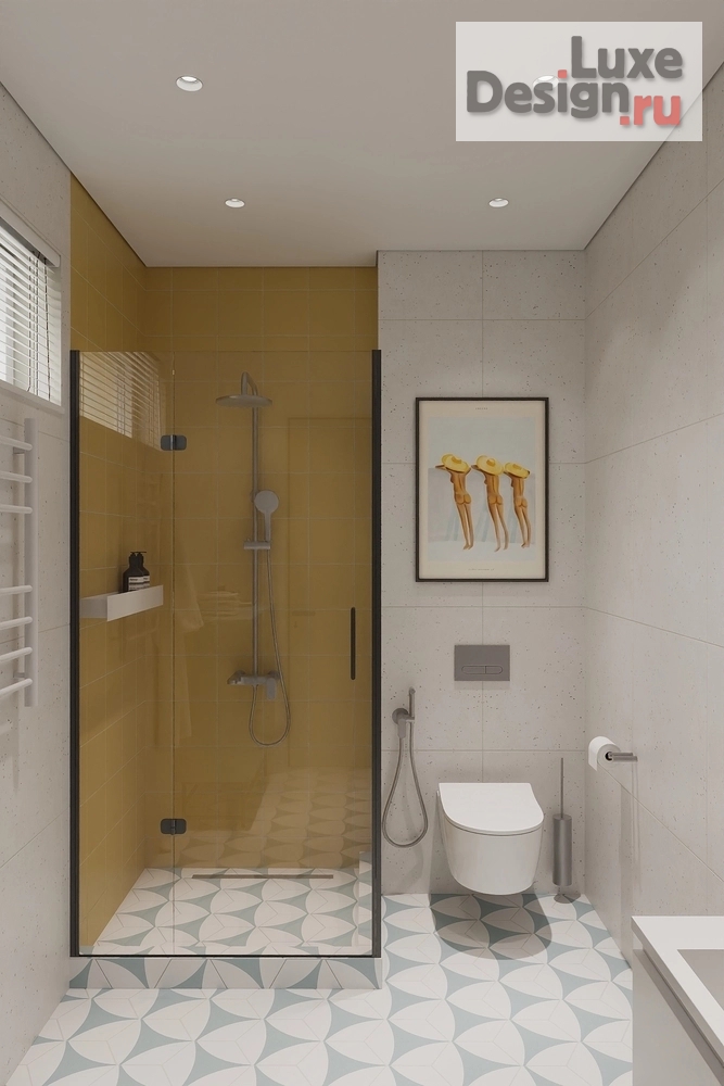 Дизайн интерьера загородного дома "Гостевая комната с санузлом " (фото 7)