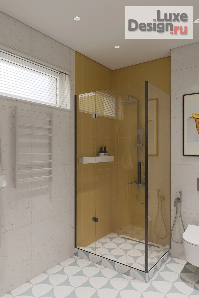 Дизайн интерьера загородного дома "Гостевая комната с санузлом " (фото 8)